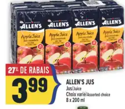 Marché Adonis ALLEN'S JUS | ALLEN'S JUS JUICE offer