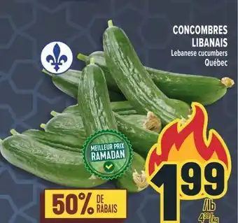 Marché Adonis CONCOMBRES LIBANAIS | LEBANESE CUCUMBERS offer