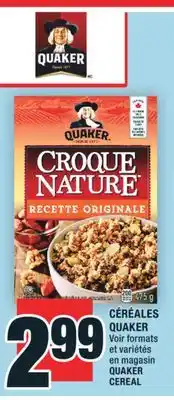 Super C CÉRÉALES QUAKER | QUAKER CEREAL offer