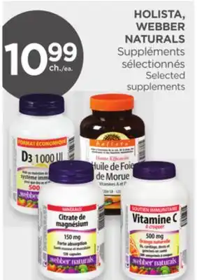 Proxim HOLISTA, WEBBER NATURALS Selected supplements offer