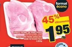 Super C ÉPAULE PICNIC DE PORC FRAIS | FRESH PORK PICNIC SHOULDER, BONE-IN offer