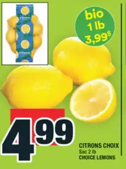 Super C CITRONS CHOIX | CHOICE LEMONS offer