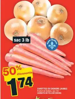 Super C CAROTTES OU OIGNONS JAUNES | CARROTS OR YELLOW ONIONS offer