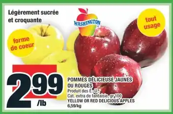 Super C POMMES DÉLICIEUSE JAUNES OU ROUGES | YELLOW OR RED DELICIOUS APPLES offer