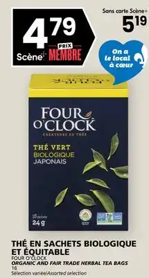 Rachelle-Bery Grocery FOUR O'CLOCK ORGANIC AND FAIR TRADE HERBAL TEA BAGS offer