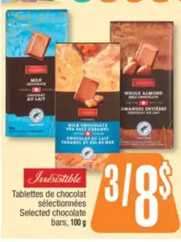 Jean Coutu IRRESISTIBLES Selected chocolate bars offer