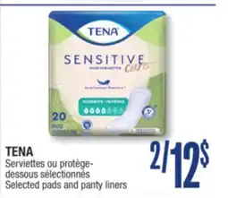 Jean Coutu TENA Selected pads and panty liners offer