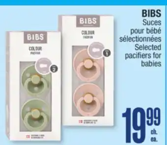 Jean Coutu BIBS Selected pacifiers for babies offer