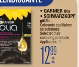 Jean Coutu GARNIER Olia, SCHWARZKOPF göt2b Selected hair colouring products offer