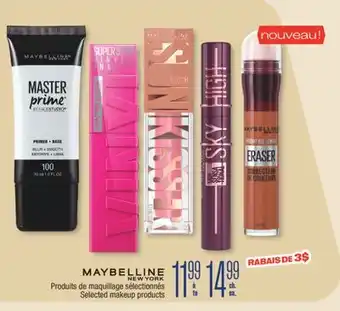 Jean Coutu MAYBELLINE NEW YORK Selected makeup products offer