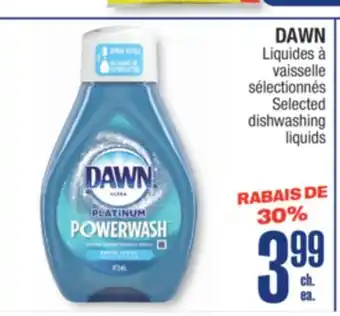 Jean Coutu DAWN Selected dishwashing liquids offer