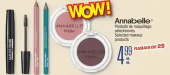 Jean Coutu ANNABELLE Selected makeup products offer