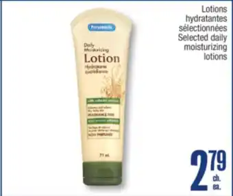 Jean Coutu PERSONNELLE Selected daily moisturizing lotions offer