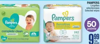 Jean Coutu PAMPERS Selected wipes offer