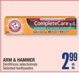 Jean Coutu ARM & HAMMER Selected Toothpastes offer