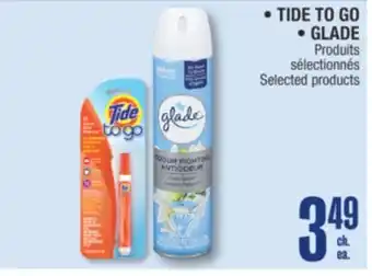 Jean Coutu TIDE TO GO, GLADE Selected products offer