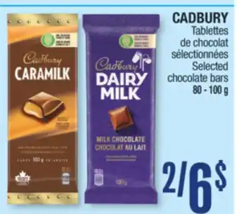 Jean Coutu CADBURY Selected chocolate bars offer