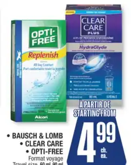 Jean Coutu BAUSCH & LOMB, CLEAR CARE, OPTI-FREE offer