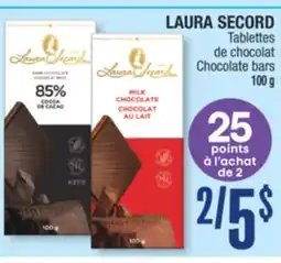 Jean Coutu LAURA SECORD Chocolate bars offer