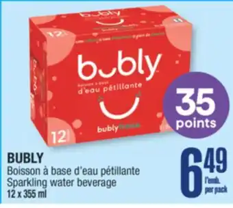 Jean Coutu BUBLY Sparkling water beverage offer