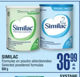 Jean Coutu SIMILAC Selected powdered formulas offer