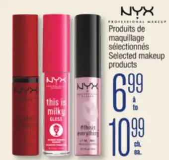 Jean Coutu NYX Produits de maquillage sélectionnés offer