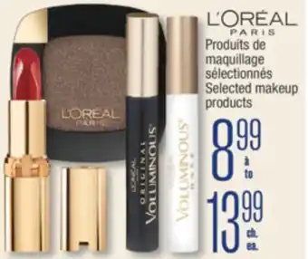 Jean Coutu L'ORÉAL PARIS Selected makeup product offer