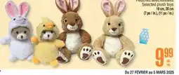 Jean Coutu Selected plush toys offer