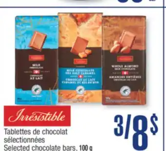 Jean Coutu IRRESISTIBLE Selected chocolate bars offer