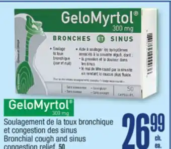 Jean Coutu GELOMYRTOL Bronchial cough and sinus congestion relief offer