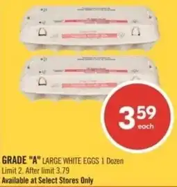 Shoppers Drug Mart Grade "A" large white eggs offer