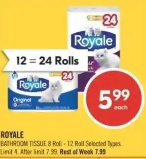 Shoppers Drug Mart Royale bathroom tissue offer