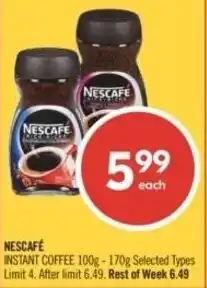 Shoppers Drug Mart Nescafe instant coffee offer