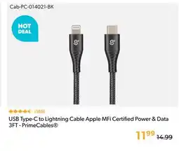 Shopper+ USB Type-C to Lightning Cable Apple MFi Certified Power & Data 3FT - PrimeCables offer