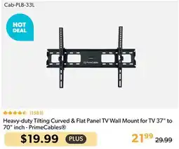 Shopper+ Heavy-duty Tilting Curved & Flat Panel TV Wall Mount for TV 37 to 70 inch - PrimeCables offer