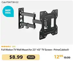 Shopper+ Full Motion TV Wall Mount for 23-43 TV Screen - PrimeCables offer