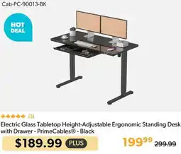 Shopper+ Height Adjustable Electric Standing Desk with 3-Memory Positions Control Panel - PrimeCables - Black offer