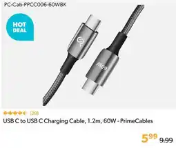 Primecables USB C to USB C Charging Cable, 1.2m, 60W - PrimeCables offer