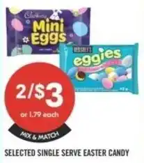 Shoppers Drug Mart Selected single serve easter candy offer