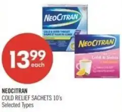 Shoppers Drug Mart Neocitran cold relief sachets offer