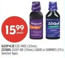 Shoppers Drug Mart Sleep eze or Zzzquil offer