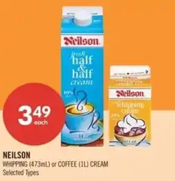 Shoppers Drug Mart Neilson whipping or coffee cream offer