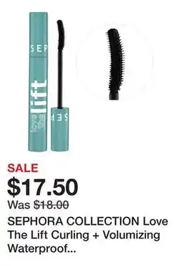 Sephora SEPHORA COLLECTION Love The Lift Curling + Volumizing Waterproof Mascara offer