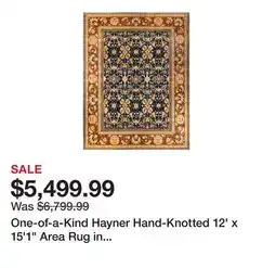 Wayfair One-of-a-Kind Hayner Hand-Knotted 12' x 15'1 Area Rug in Blue/Rust/Beige offer