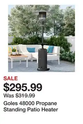 Wayfair Goles 48000 Propane Standing Patio Heater offer