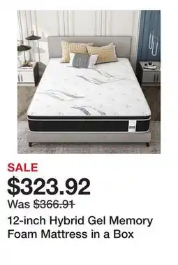 Bed Bath & Beyond 12-inch Hybrid Gel Memory Foam Mattress in a Box offer