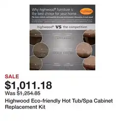 Bed Bath & Beyond Highwood Eco-friendly Hot Tub/Spa Cabinet Replacement Kit offer