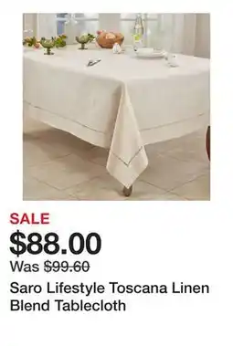 Bed Bath & Beyond Saro Lifestyle Toscana Linen Blend Tablecloth offer