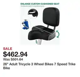 Bed Bath & Beyond 26 Adult Tricycle 3 Wheel Bikes 7 Speed Trike Bike offer