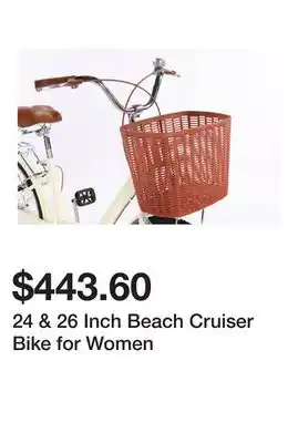 Bed Bath & Beyond 24 & 26 Inch Beach Cruiser Bike for Women offer